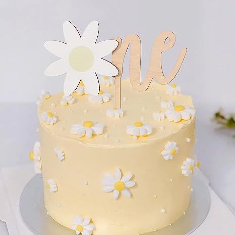 Groovy One Cake, First Birthday Daisy, Groovy One First Birthday, One Year Birthday Cake, Groovy One, Mom Fits, Groovy Party, Flower Birthday Party, Daisy Cakes