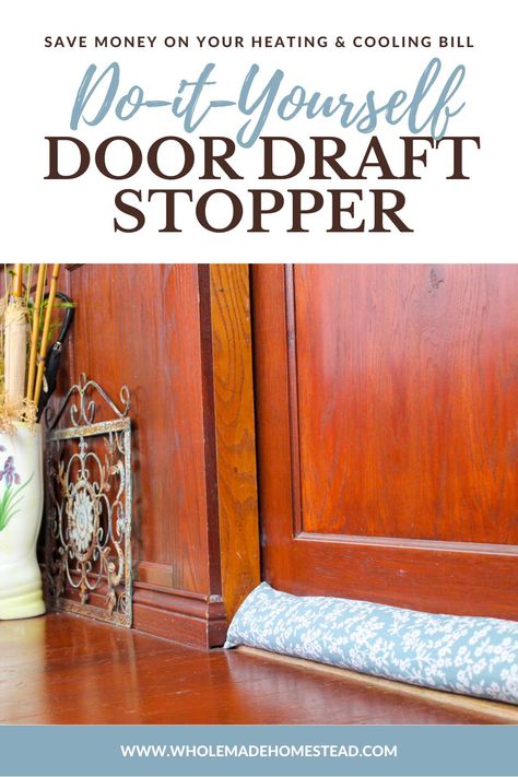 Keep your heating and cooling costs down while blocking out unwanted noise and light with a do-it-yourself door draft stopper. Get step by step instructions on how to make a simple draft blocker using just 3 materials. Great project for seamstresses or crafters of all levels. Diy Door Draft Stopper, Heating Pad Pattern, Draft Stopper Diy, Door Stopper Diy, Door Blocker, Door Draft Blocker, Draft Blocker, Door Draft Stopper, Make A Door