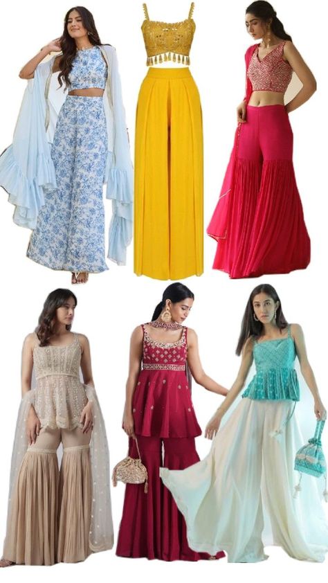 Sharara kurti and crop blouses with plazzo and sharara Short Kurti Sharara, Sharara With Blouse, Kurti And Sharara, Kurti With Sharara, Diwali Outfits, Short Kurti, Sharara Set, Crop Blouse, Indian Wear