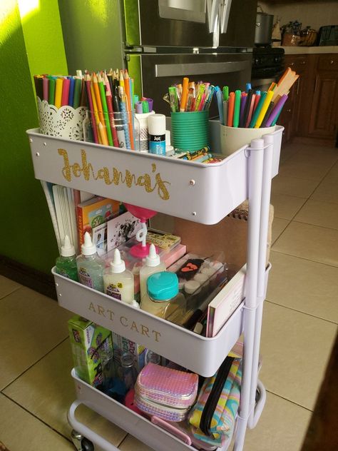 Craft Caddy, Craft Cart, Art Cart, Art Storage, Bullet Journal Writing, Art Organization, Room Renovation, Personalize Art, Craft Organization