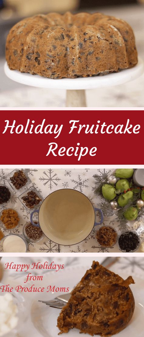 Christmas Fruitcake | Packed with flavor, grab this recipe and create a sweet dessert to share this holiday! | The Produce Moms Christmas Plum Cake Recipe, Christmas Plum Cake, Christmas Fruitcake, Plum Cake Recipe, Plum Cakes, Fruit Cake Christmas, Store Bought Cake, Fruitcake Recipes, Christmas Fruit