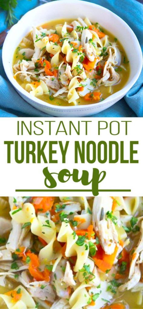 Instant Pot Turkey Soup, Instant Pot Turkey, Leftover Turkey Soup, Turkey Noodle Soup, Soup Instant Pot, Turkey Soup Recipe, Leftover Ham Recipes, Soup Appetizers, Pantry Ingredients