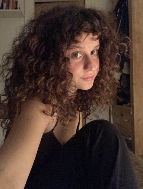 Relaxed Curly Hair, Micro Bangs On Curly Hair, Curly Hair With Micro Bangs, Curly Hair Baby Bangs, Curly Microbangs, Curly Hair Micro Bangs, Curly Hair Bob With Bangs, Curly Baby Bangs, Curly Hair With Layers Medium Length