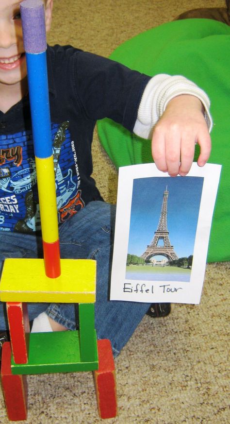 Preschool Travel, Preschool Construction, France Pictures, Emergent Curriculum, Around The World Theme, Blocks Preschool, Block Building, Block Center, Kindergarten Prep