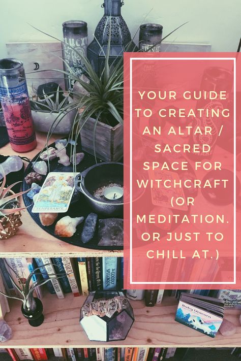 Pagan Alter Setup, Altar For Witchcraft, Alter Setup Witchcraft, Witchcraft Alter Diy, Witchcraft Bedroom Ideas, Druid Altar Ideas, How To Create A Witch Altar, Wiccan Alter Ideas, Creating A Sacred Space