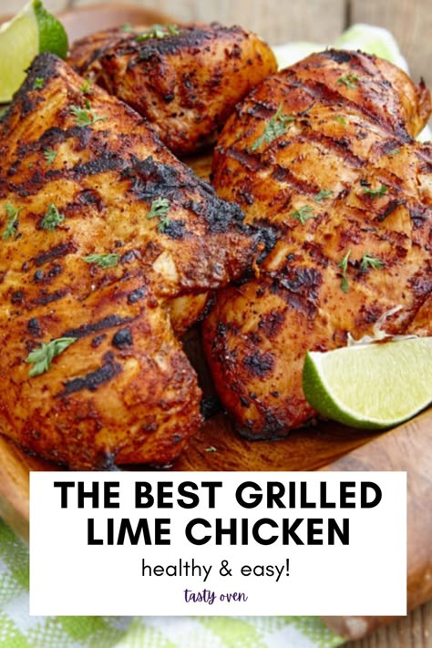 Grilled Chicken And Veggies Recipes, Chicken Recipes For Grilling, Lime Seasoning, Grilled Protein, Lemon Lime Chicken, Grilled Chicken With Veggies, Chicken With Lime Recipes, Grilled Chicken Tenderloin Recipes, Lime Chicken Marinade