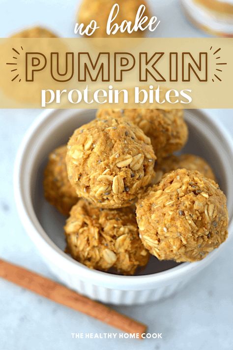 Pumpkin Yogurt Bites, No Bake Pumpkin Breakfast Bites, Cheddar Artisan Bread, Protein Overnight Oats Recipe, Protein Bites Recipe, Autumn Treats, Protein Overnight Oats, Pumpkin Protein, Pumpkin Breakfast