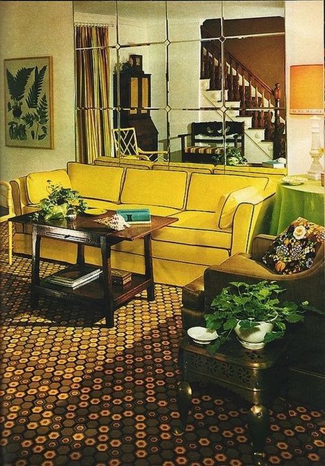 Sixties Living Room, 1970’s Aesthetic, 1970s Living Room, 70s House, Mid Century, Living Room