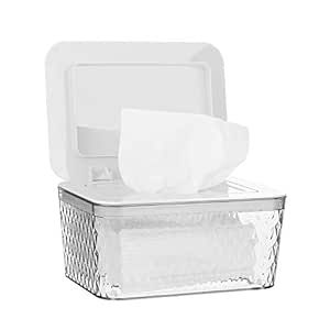 Whiidoom Wipes Dispenser, One-Handed Operation Wipe Holder for Baby & Adult, Seal-Designed Wipes Container for Bathroom Keep Diaper Wipes Fresh (White) Wet Wipes Holder, Bathroom Wipes, Baby Wipe Holder, Wipes Holder, Baby Wipes Container, Wipe Holder, Tissue Napkins, Baby Wipe Case, Wipes Container