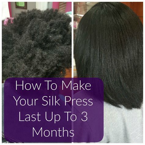 How to make your silk press last up to 3 months!                                                                                                                                                                                 More All Natural Hair Products, Silk Press Hair, Relaxed Hair Care, Pressed Natural Hair, Straightening Natural Hair, Silk Press Natural Hair, Best Natural Hair Products, Professional Hairstylist, Silk Press