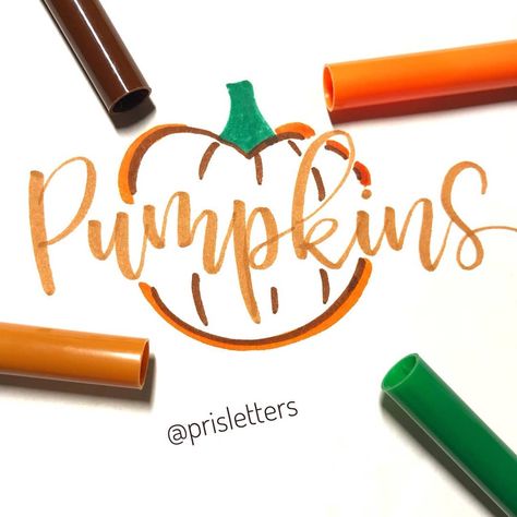 Pumpkin Calligraphy, Markers Crayola, Calligraphy Pumpkin, Ready For Fall, Are You Ready?, Letter Art, Calligraphy Art, Time Of The Year, Always Be