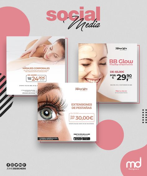 Beauty Social Media, Social Media Campaign Design, Dental Social Media, Instagram Design Layout, Social Media Branding Design, Illustrator Design Tutorial, Desain Editorial, Beauty Clinic, Learning Graphic Design