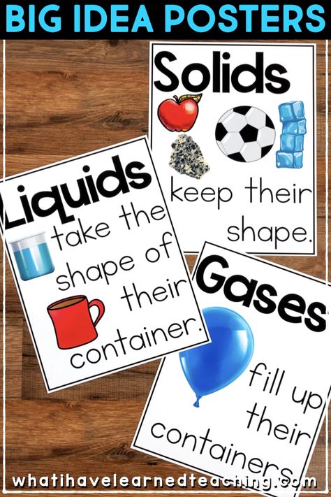 Engaging second grade science stations that follow the NGSS science standards for states of matter. These properties of matter science stations will have your 2nd grade students focused on reading and writing about science. Students learn about properties of matter, test different materials, and learn about how objects can be disassembled into small pieces and made into something new. #secondgradescience #ngss #2ndgradescience #sciencestations Liquids And Solids Grade 2, Teaching Matter 2nd Grade, States Of Matter Grade 2, Solids And Liquids 2nd Grade, Matter Activities 2nd Grade, States Of Matter Activities 2nd Grade, Second Grade Science Experiments, States Of Matter 2nd Grade, 2nd Grade Science Lessons