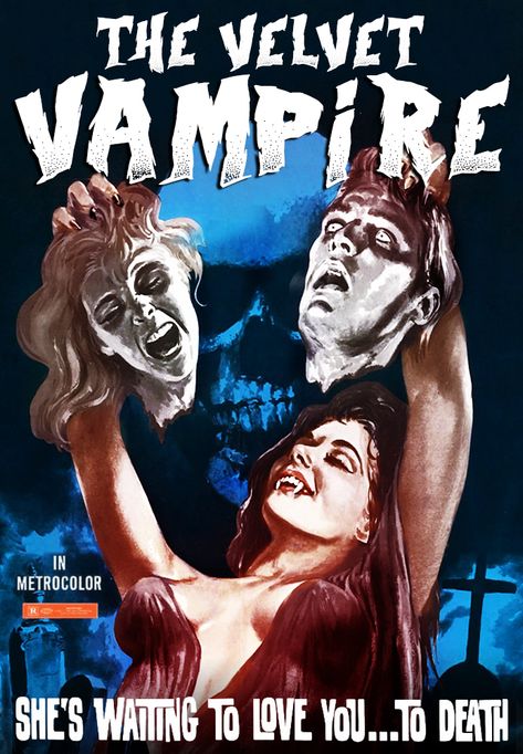 The Velvet Vampire (1971) The Velvet Vampire, Vampire Posters Aesthetic, Vampire Movie Posters, 80s Vampire, Velvet Vampire, Old Vampire Movies, The Velvet Vampire 1971, 70s Horror, Vintage Dracula Poster