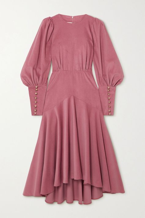 Pink And Brown Outfits, Anna Mason, Eliza Dress, Purple Midi Dress, Fancy Dresses Long, Dressy Dresses, Poplin Dress, Satin Midi Dress, Fall Skirts