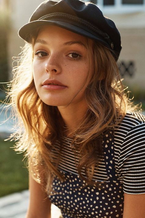 Fisherman Cap Outfit, Captain Hat Outfit, Alana Bc, Fiddler Hat, Alana Champion, Cap Outfit, Hat Outfit, Fall Wardrobe Essentials, Fall Capsule Wardrobe