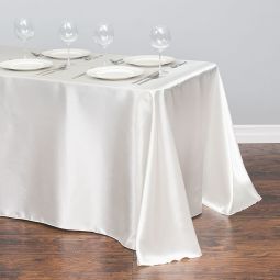 90 x 132 in. Rectangular Satin Tablecloth