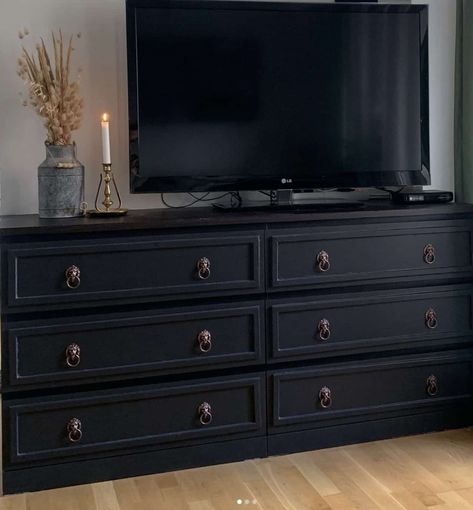 23 Amazing Ikea Malm Hacks You Need To Try – best 4 crafts.com Ikea Malm Hacks, Ikea Malm, Dresser, Black