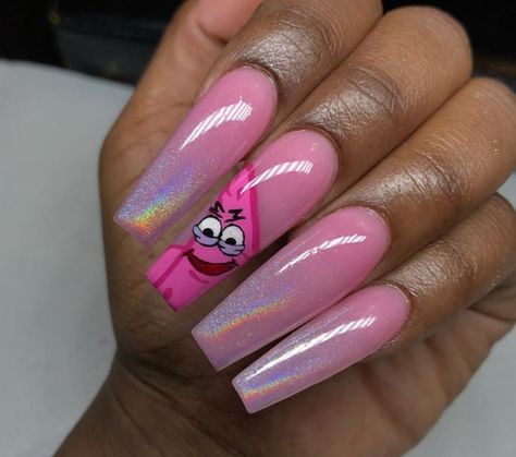 Goddess Nails, Luv Nails, Gucci Nails, Pretty Nail Colors, Super Cute Nails, Patrick Star, Unique Nails, Dope Nails, Best Acrylic Nails