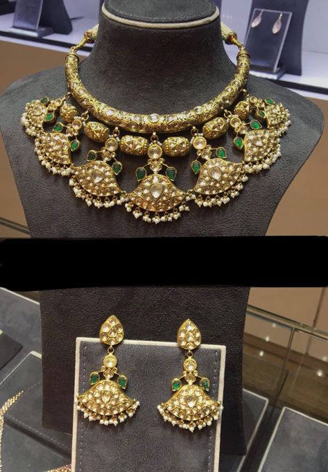 Jewellery For Bridal, Jadau Jewellery, Bridal Jewellery Inspiration, Kundan Jewellery Bridal, Neck Pieces Jewelry, Kundan Jewellery Set, Fancy Jewelry Necklace, Antique Jewellery Designs, Gold Necklace Indian Bridal Jewelry