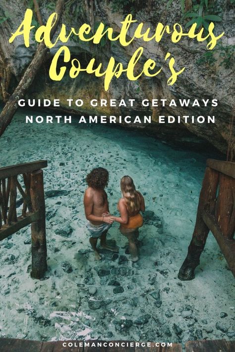 Couples who travel together stay together. We value traveling experience and adventure first, then fill in with delicious food and unique places to stay. It’s the way we explore the world as an adventurous couple, and, in this article, we share some of our favorite North American getaways and top tips for adventuring together! #couplestravel #adventuretravel #adventurouscouples #romanticgetaways Adventures For Couples, Travel Ideas For Couples, Couples Traveling, Traveling With Family, Weekend Getaway Ideas, Couple Adventure, Couples Trip, Babymoon Destinations, Couples Travel