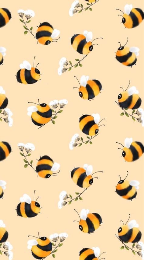 Wallpaper illustration Wall Paper Phone, Whatsapp Wallpaper, Iphone Lockscreen, Cool Wallpapers For Phones, Bee Art, Cute Patterns Wallpaper, Graphics Inspiration, Iphone Background Wallpaper, Aesthetic Iphone