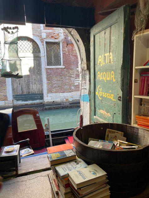 Italy Bookstore, Plum Island, Italy Venice, Cruel Summer, Beautiful View, Animation Series, Beautiful Views, Bookstore, Venice