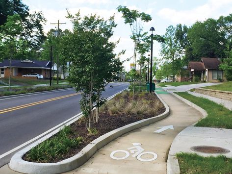 Courtney Cobbs (she/her)🧚🏾‍♂️💃🏾⭕️🚴🏾‍♀️🏳️‍🌈 on Twitter: "I just shared this photo I saved some months ago when I was doing research on designing bike infrastructure in a rural setting. I could totally see this in the area where my grandmother lives. Her options for movement and mobility would be enhanced.… https://t.co/K0w2h09iUe" Cycle Lane Urban Design, Bike Lanes Urban Design, Bike Lane Design, Eco Brutalism, Alta Design, Urban Design Plan, Cycling Design, Bike Lane, Montezuma