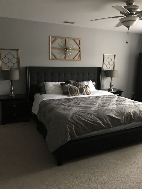 Black Grey White And Gold Bedroom, Black Gold Grey Bedroom Ideas, Grey Gold Black Bedroom, Black Grey And Gold Bedroom Ideas, Dark Grey And Gold Bedroom, Black Gray Gold Bedroom, Black Gray And Gold Bedroom Ideas, Grey Gold And White Bedroom, Black Silver And Gold Bedroom