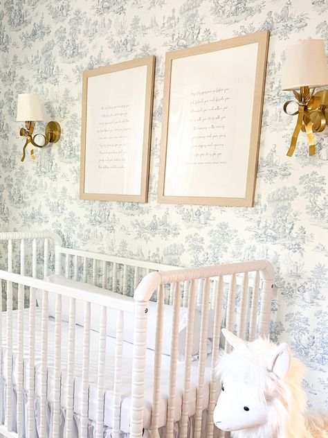 Nursery With Sconces, Lamb Themed Nursery, Lamb Nursery Theme, Lamb Nursery, Nursery Accent Wall, Nursery Quotes, Nursery Room Inspiration, Custom Nursery, Girl’s Room