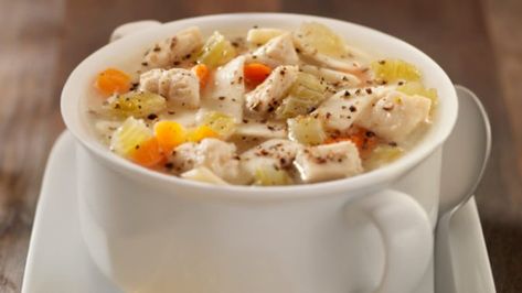 Country-style chunky chicken soup - Starts at 60 Slippery Dumplings, Chicken Noodle Soup Recipe Homemade, Turkey Noodle Soup, Vegetable Soup With Chicken, Turkey Soup, Chicken Gravy, Chicken Noodle Soup Homemade, Noodle Soup Recipes, Soup Recipes Chicken Noodle