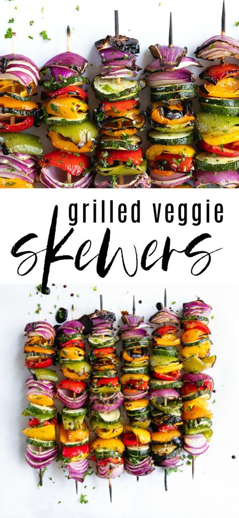 Garlic Herb Sauce, Grilled Vegetable Skewers, Veggie Kebabs, Grilled Vegetable Recipes, Veggie Kabobs, Vegetable Skewers, Veggie Skewers, Vegan Grilling, Herb Sauce