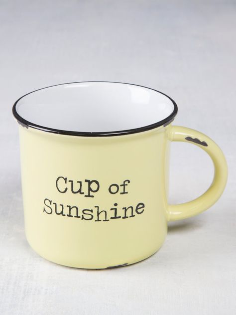 Classic Camp Coffee Mug - Cup of Sunshine Cup Of Sunshine, Coffee Creations, Camp Coffee, Coffee Soup, Camp Mugs, Mom Clothes, Yellow Cups, Camp Mug, Coffee Canister