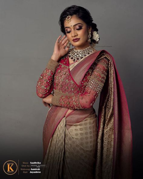 Latest Silk Saree Blouse Designs for South Indian Brides 2020 Latest Silk Saree Blouse Designs, South Indian Blouse Designs, Silk Saree Blouse Designs Patterns, Netted Blouse Designs, Latest Silk Sarees, Latest Bridal Blouse Designs, Pattu Saree Blouse Designs, Wedding Saree Blouse Designs, Lehenga Blouse Designs