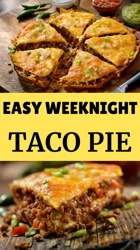 Taco Pie Healthy, Food With Pie Crust, Pie Crust Casserole, Impossible Taco Pie 12 Tomatoes, Meals To Make With Pie Crust, Dinner Recipes Using Pie Crust, Dinners Made With Pie Crust, Meals Using Pie Crust, Easy Taco Pie Recipe