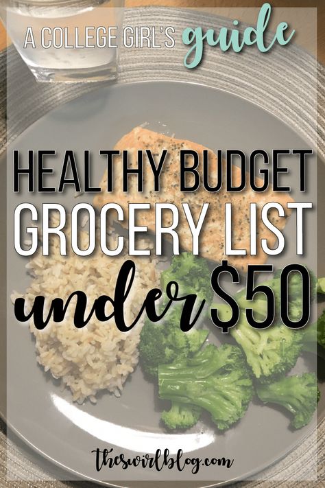 College Student Grocery List, Grocery List For College Students, Budget Grocery List, Budget Grocery, Healthy Shopping List, Healthy College, Healthy Budget, Cooking At Home, Grocery List Printable