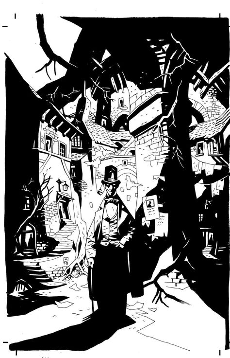 Baltimore Mike Mignola, Mike Mignola Sketchbook, Mike Mignola Art Sketchbook Pages, Mike Mignola Hellboy, Mike Mignola Comic Pages, Graphic Novel Art Black And White, Mignola Art, Mike Mignola Art, Monochrome Illustration