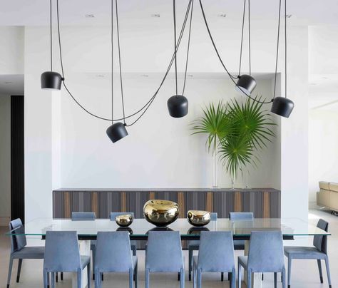 Golden Isle Residence by Agsia Design Group Scandinavian Pendant Lighting, Scandinavian Pendant Light, Drum Pendant Lighting, Erwan Bouroullec, Traditional Chandelier, Residential Interior Design, Contemporary Dining, Commercial Interior Design, Modern Light Fixtures