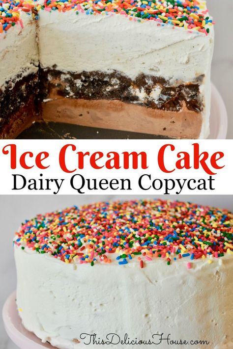 Ice Cream Cake No Bake, Ree Drummond Ice Cream Cake, Ice Cream Cake Diy Easy, How To Make Dairy Queen Ice Cream Cake, Dq Copycat Ice Cream Cake, I've Cream Cake Recipe, Ice Cream Cake Diy Homemade, Making An Ice Cream Cake, Diy Dq Ice Cream Cake