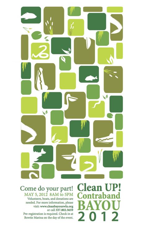 Bayou Clean Up ECO poster Community Clean Up Poster, Eco Friendly Poster Design, Eco Poster Design, Eco Graphic Design, Sustainability Graphic Design, Environment Graphic Design, Eco Friendly Poster, Green Poster Design, Sustainability Poster