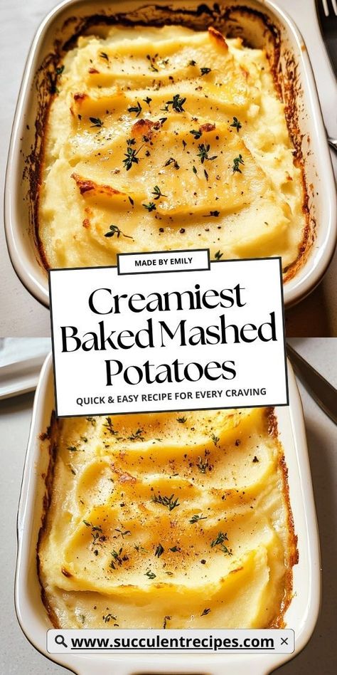 Indulge in the ultimate comfort food with The Best Creamiest Baked Mashed Potatoes! With a rich, buttery texture and golden-baked top, these potatoes are the perfect addition to any meal. Perfect Roast Turkey, Baked Mashed Potatoes, Buttery Mashed Potatoes, Gluten Free Potatoes, Ultimate Comfort Food, Roasted Turkey, Recipe Collection, Thanksgiving Recipes, Quick Easy Meals