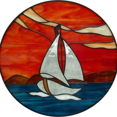 Stained Glass Sailboat, Handmade Suncatchers, Sculptures Abstract, Sunset Sailing, Delphi Glass, Mosaic Mirrors, Chainsaw Carvings, Graffiti Artists, Glass Art Design