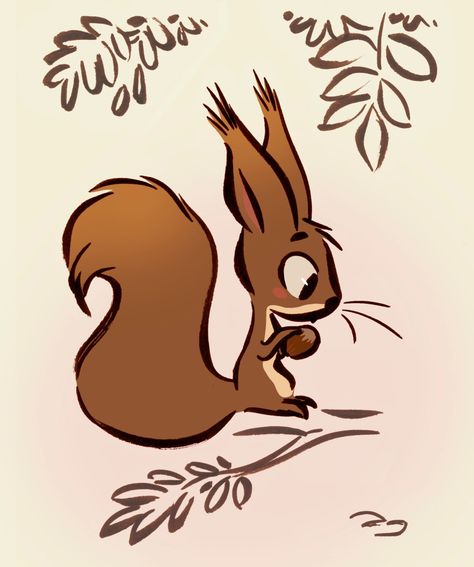 écureil Squirrel Illustration, Arte Doodle, Squirrel Art, Cute Squirrel, A Squirrel, Have Inspiration, Art Et Illustration, Cute Animal Drawings, Squirrels