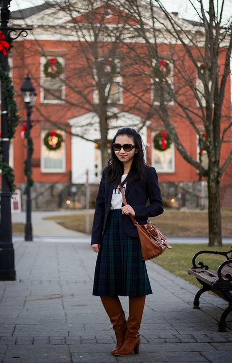 The Rule Of Three, Black Watch Plaid, Pleated Plaid Skirt, Plaid Skirt Outfit, Rule Of Three, Black Watch Tartan, Plaid Skirt, Plaid Skirts, Black Watch