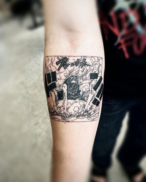 Manga Panels Tattoo, Manga Panel Tattoos, Luffy Tattoo, One Piece Tattoo, Inspo Tattoo, Manga Tattoo, One Piece Tattoos, Tattoos Inspo, Anime Ideas