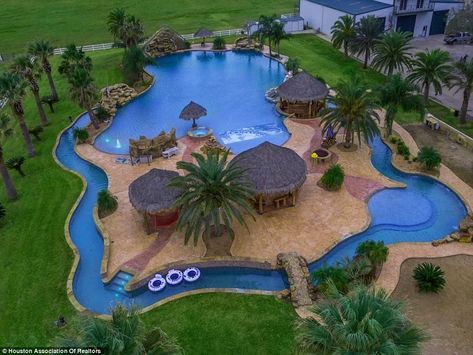 Backyard Lazy River, Lazy River Pool, Big Backyard, Lazy River, Luxury Pools, Large Backyard, Dream Pools, Casa Exterior, Home Buying Process