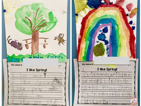 Spring Writing Craft Kindergarten, Spring Writing Kindergarten, Spring Inquiry Kindergarten, Spring Writing Activities, Spring Writing Prompts For Kindergarten, Spring Writing First Grade, Spring Write The Room Free, Spring Writing Activity, Activity For Kindergarten