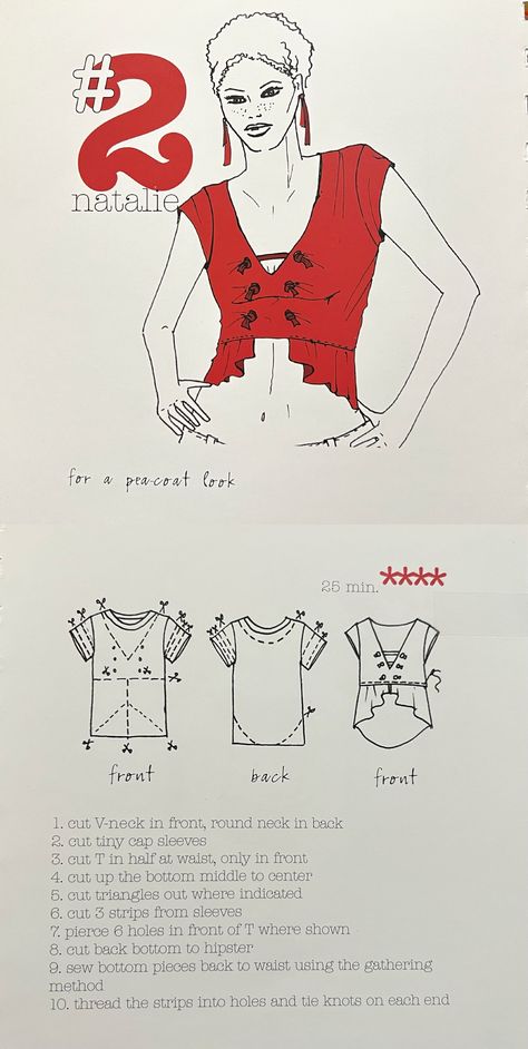 99 Ways To Cut A T-shirt, Altered T Shirts, T Shirt Weaving, Diy Cut Shirts, Upcycle Clothing, Easy Diy Clothes, Upcycle Clothes Diy, Cute Sewing Projects, Diy Tops