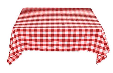 Amazon.com: Tektrum Premium Quality 70 X 70 Inch 70"X70" Square Tablecloth Checker Checkered - Thick/Heavy Duty/Durable Fabric - Best Protection for Tables (Red and White): Kitchen & Dining Wood Table Background, Red And White Kitchen, Checkered Tablecloth, Tablecloth Sizes, Fabric Red, Square Tablecloth, Square Table, Dinner Wedding, Square Tables