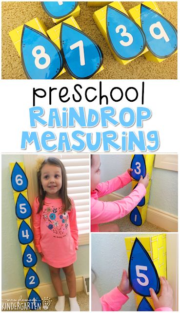 Practice measuring using large blocks and raindrops. Perfect for a weather theme in tot school, preschool, or even kindergarten! April Lesson Plans, Weather Lesson Plans, Weather Activities Preschool, April Preschool, Spring Preschool Activities, Weather Lessons, Preschool Weather, Spring Lessons, Weather Crafts